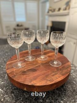 Waterford Crystal Stemware COLLEEN Hock Wine Glasses Set of Four Vintage Dine