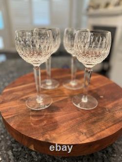 Waterford Crystal Stemware COLLEEN Hock Wine Glasses Set of Four Vintage Dine
