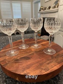 Waterford Crystal Stemware COLLEEN Hock Wine Glasses Set of Four Vintage Dine