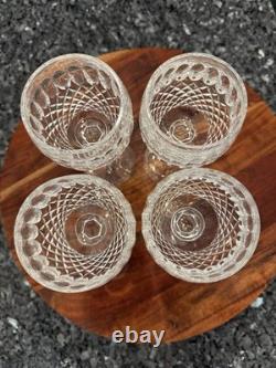 Waterford Crystal Stemware COLLEEN Hock Wine Glasses Set of Four Vintage Dine