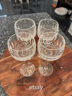 Waterford Crystal Stemware COLLEEN Hock Wine Glasses Set of Four Vintage Dine