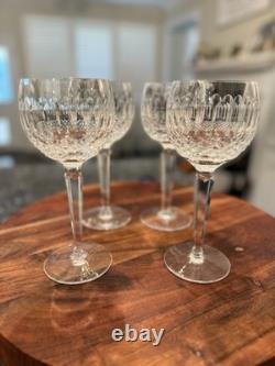 Waterford Crystal Stemware COLLEEN Hock Wine Glasses Set of Four Vintage Dine