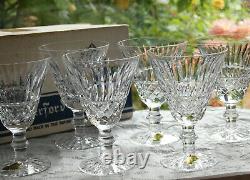 Waterford Crystal Tramore Goblet Water / Wine Glass Set of 6 Vintage Mint Boxed