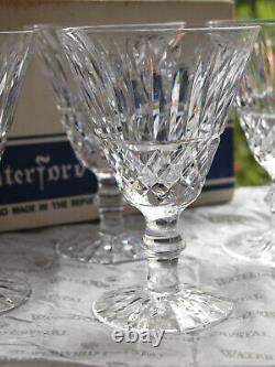 Waterford Crystal Tramore Goblet Water / Wine Glass Set of 6 Vintage Mint Boxed