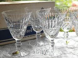 Waterford Crystal Tramore Goblet Water / Wine Glass Set of 6 Vintage Mint Boxed