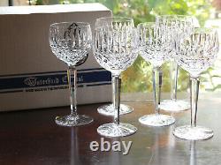 Waterford Crystal Tramore Hock Wine Glass Set of 6 Mint Vintage in Original Box