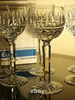 Waterford Crystal Tramore Hock Wine Glass Set of 6 Vintage Mint made in Ireland