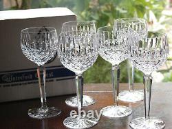 Waterford Crystal Tramore Hock Wine Glasses Set of 6 Mint in Box Vintage