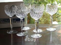 Waterford Crystal Tramore Hock Wine Glasses Set of 6 Mint in Box Vintage