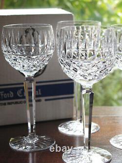 Waterford Crystal Tramore Hock Wine Glasses Set of 6 Mint in Box Vintage