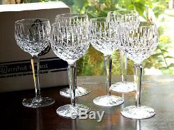 Waterford Crystal Tramore Hock Wine Glasses Set of 6 Vintage Mint Original Box