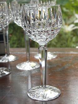 Waterford Crystal Tramore Hock Wine Glasses Set of 6 Vintage Mint in Box