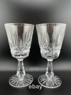 Waterford Crystal Vintage Wine Goblets Set of 2 Irish Cut Glass Stemware
