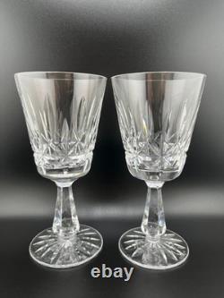 Waterford Crystal Vintage Wine Goblets Set of 2 Irish Cut Glass Stemware