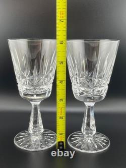 Waterford Crystal Vintage Wine Goblets Set of 2 Irish Cut Glass Stemware