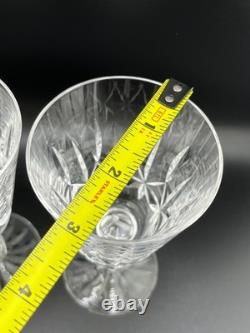 Waterford Crystal Vintage Wine Goblets Set of 2 Irish Cut Glass Stemware