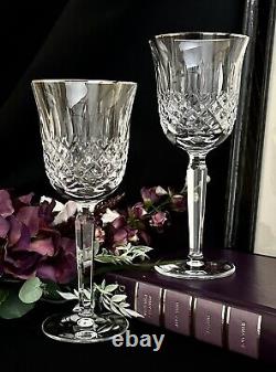 Waterford Crystal Wine Glasses Kelsey Platinum Vintage Wine Glasses Silver Rim