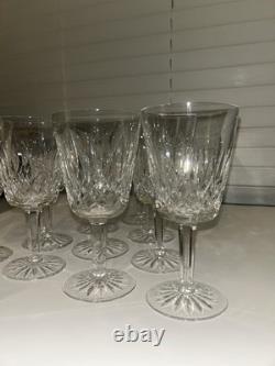 Waterford Crystal Wine Glasses Set of 10 Vintage Cut Crystal Stemware 70s-80s