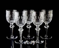 Waterford Curraghmore Claret Wine Glasses Set of 5 Vintage Crystal Signed