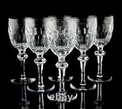 Waterford Curraghmore Claret Wine Glasses Set of 6 Vintage Cut Crystal Ireland