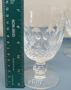 Waterford Irish Crystal Colleen 5 1/4 Vintage Large Claret Wine Glasses X 6