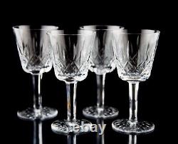 Waterford Lismore Claret Wine Glasses Set of 4 Elegant Vintage Crystal