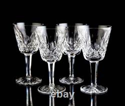 Waterford Lismore Claret Wine Glasses Set of 4 Elegant Vintage Crystal Stemware