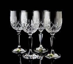 Waterford Newgrange Claret Wine Glasses Set of 4 Elegant Vintage Crystal Signed