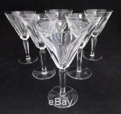 Waterford Set Of 6 Sheila Claret Wine Glasses 6 1/2 Vintage