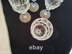 Waterford Vtg. Crystal Curraghmore 7 1/8 Claret Wine Glasses Set of 6 EUC