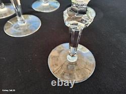 Waterford Vtg. Crystal Curraghmore 7 1/8 Claret Wine Glasses Set of 6 EUC