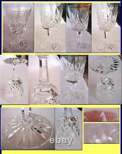 Waterford vintage set 13 signed cut glass sherry wine glasses (4245)