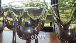 Wine Carafe Set Silver Fade 1 carafe 6 wine glasses France Cristal D'Arques EUC