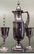 Wine Claret Decanter MCM Art Nouveau 17.5And 2 Goblets Collectible