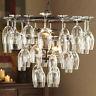 Wine Glass Chandelier Vintage Pendant Lamp Ceiling Light Fixture Bar Kitchen New