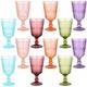 Wine Glasses Set Of 12 Vintage Goblet 9 Oz Vintage Colored Glass Goblet Beverage