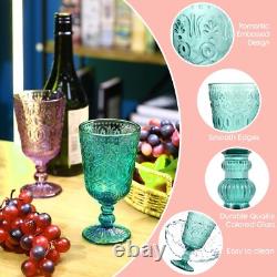 Wine Glasses Set Of 12 Vintage Goblet 9 Oz Vintage Colored Glass Goblet Beverage