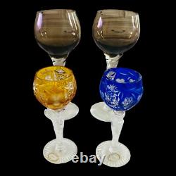 Wine/Liquor Glasses Set Of 4 Mixed Vintage from Germany Naughtmann Traube Series