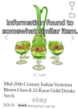 Wine glasses vintage italy