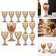 XKXKKE 12 Pcs Vintage Wine Glasses, 10 Oz Colored Glass Water Goblets, Unique
