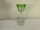 ZZ3 Vintage Green Crystal Clear Cut Barware Goblet Wine Glass Set of Only 1