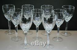 (set Of 9) Vintage Lenox Clarity Pattern Crystal Wine Glasses 7 Discontinued