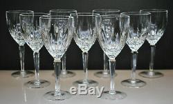 (set Of 9) Vintage Lenox Clarity Pattern Crystal Wine Glasses 7 Discontinued